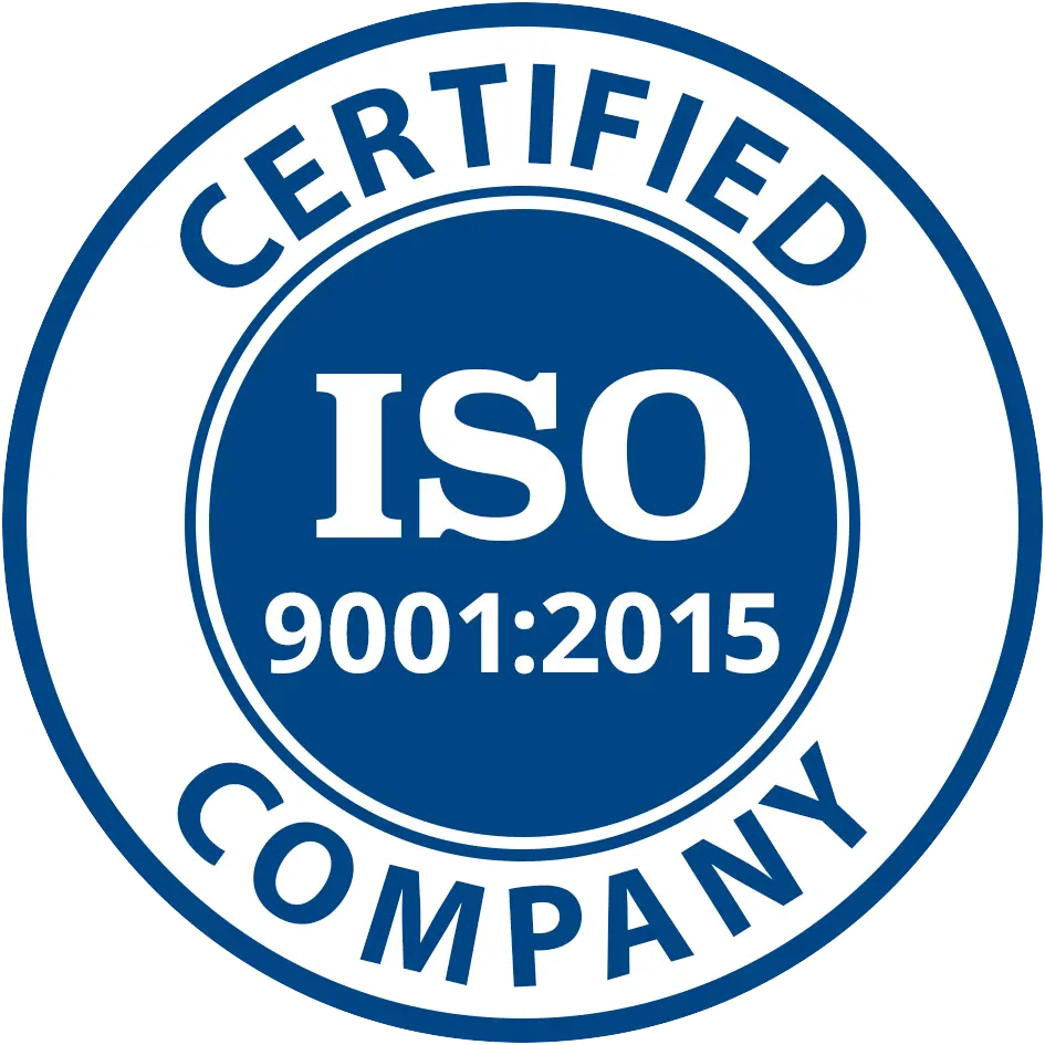 ISO 9001:2015 certified company
